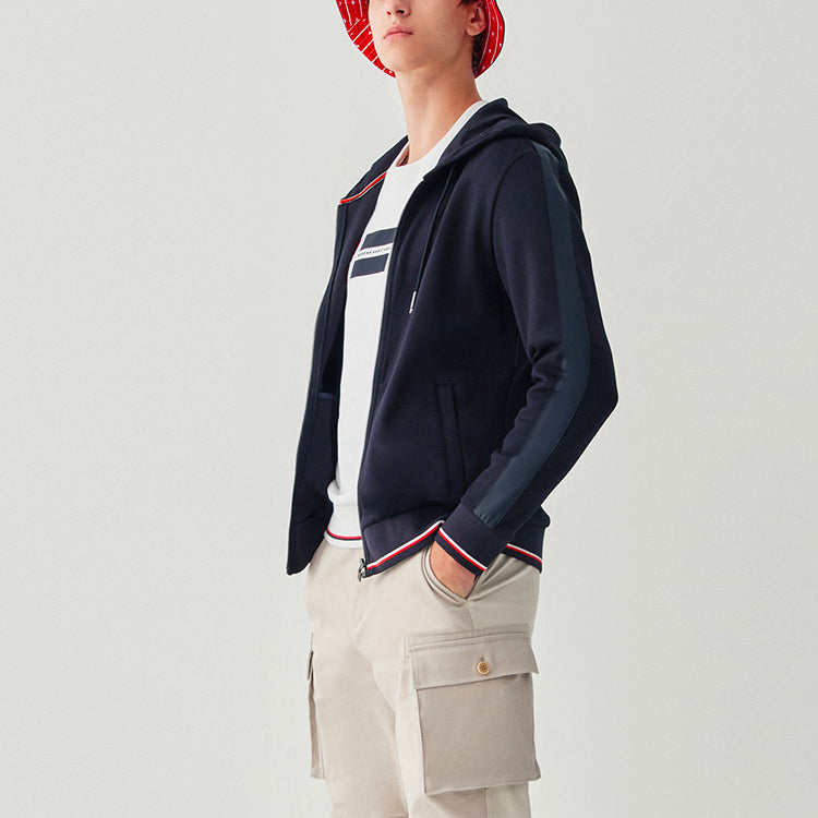 FILA Knit Sports Hooded Jacket Blue F11M041502F-NV