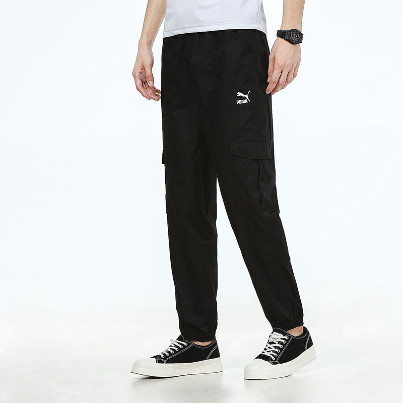 PUMA Woven Cargo Bundle Feet Casual Long Pants Black 533101-01