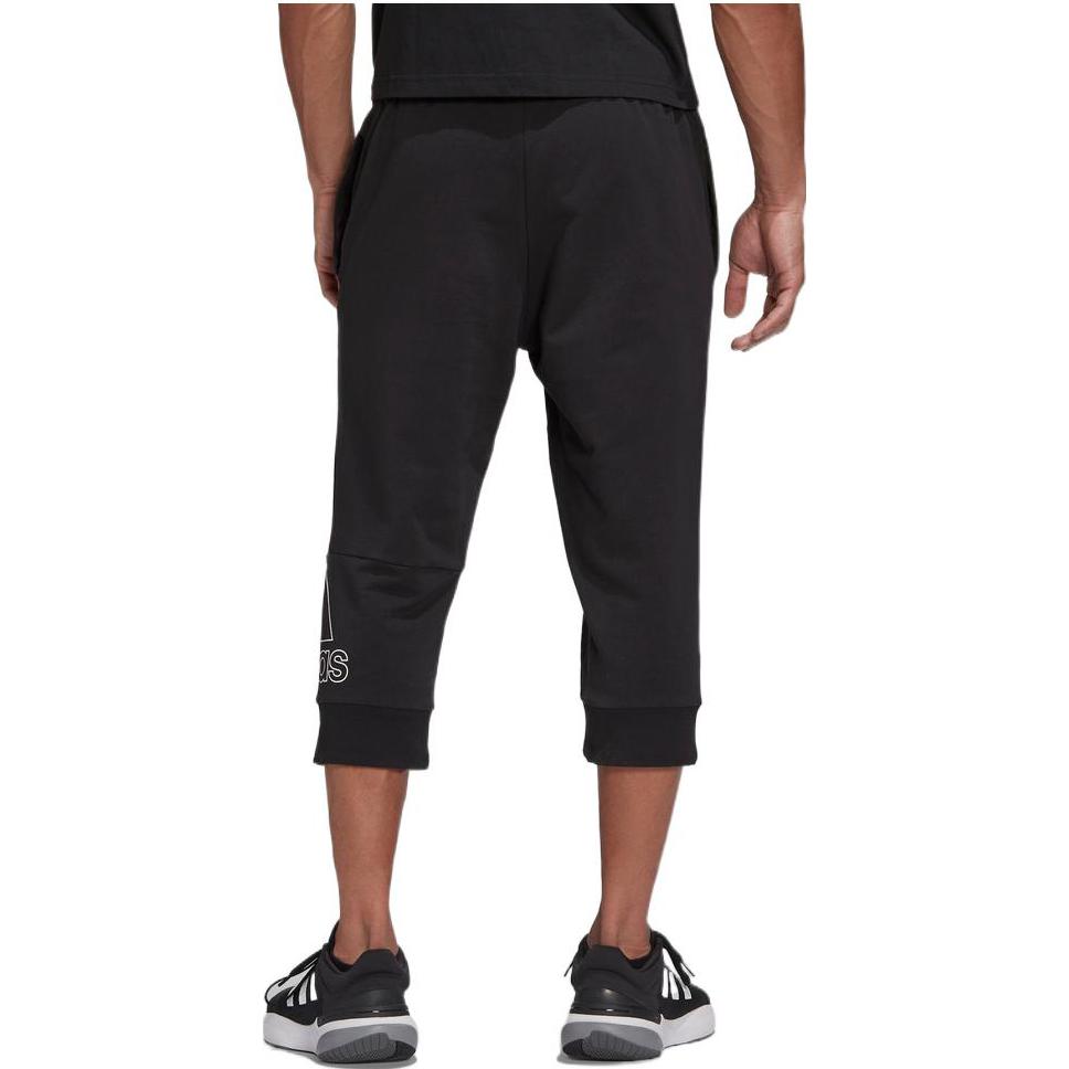 Men's adidas Solid Color Pants Logo Casual Sports Pants/Trousers/Joggers Black HE1827