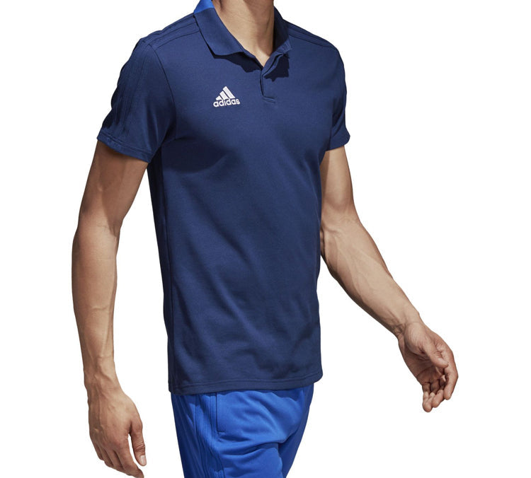 Men's adidas Logo Short Sleeve Blue Polo Shirt CV8270