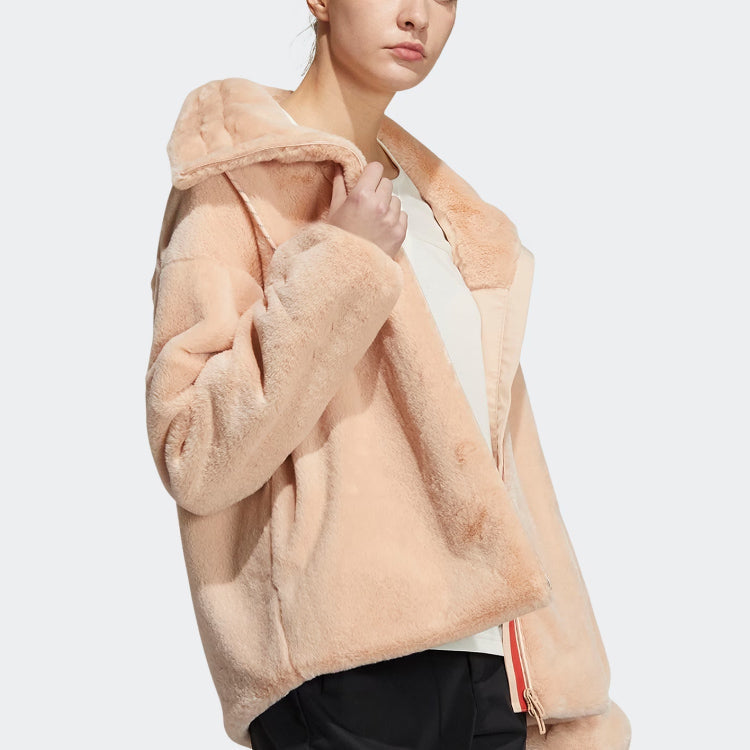 (WMNS) adidas Sty Fur Jacket Pink/Red H07394