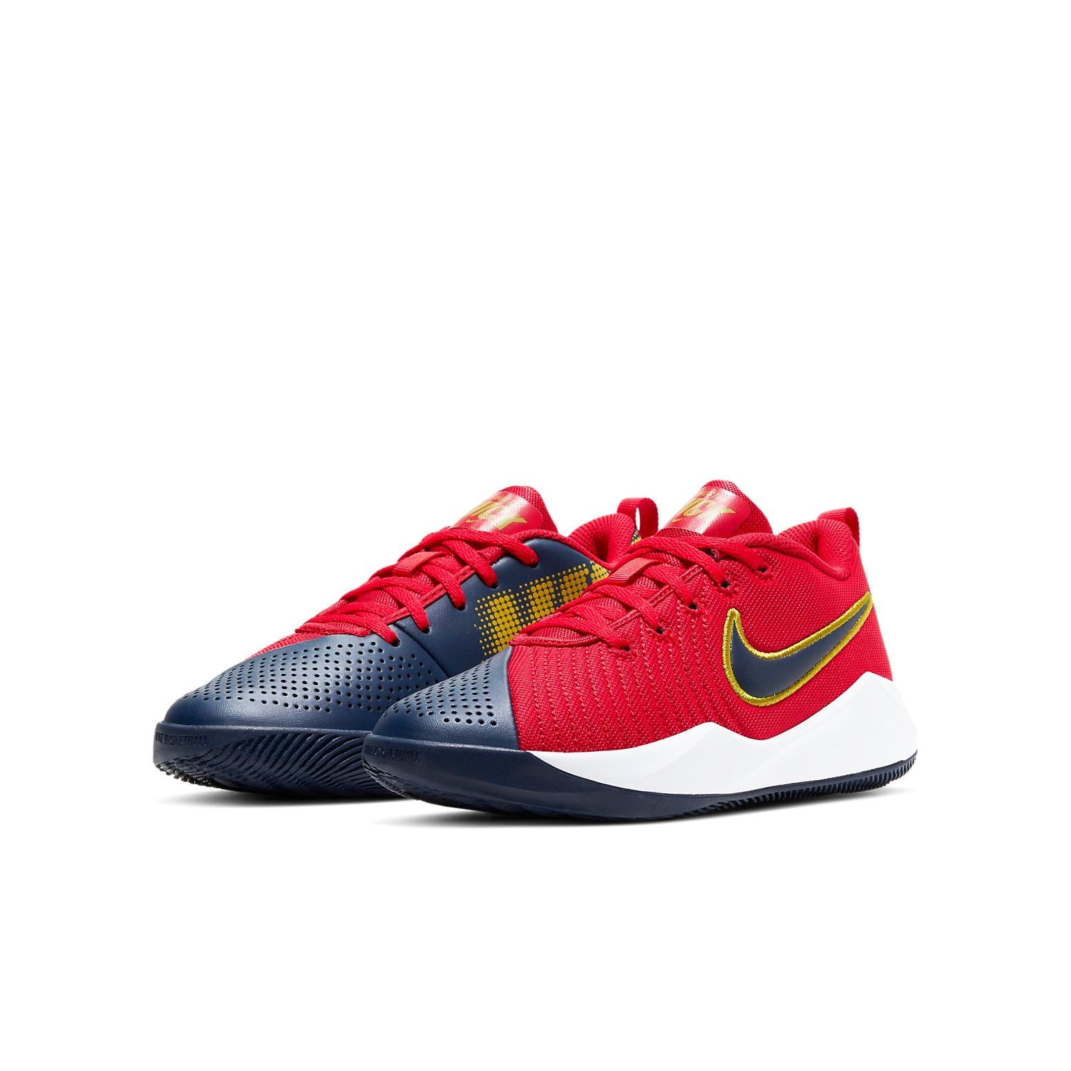 (GS) Nike Team Hustle Quick 2 'Black Red' AT5298-602