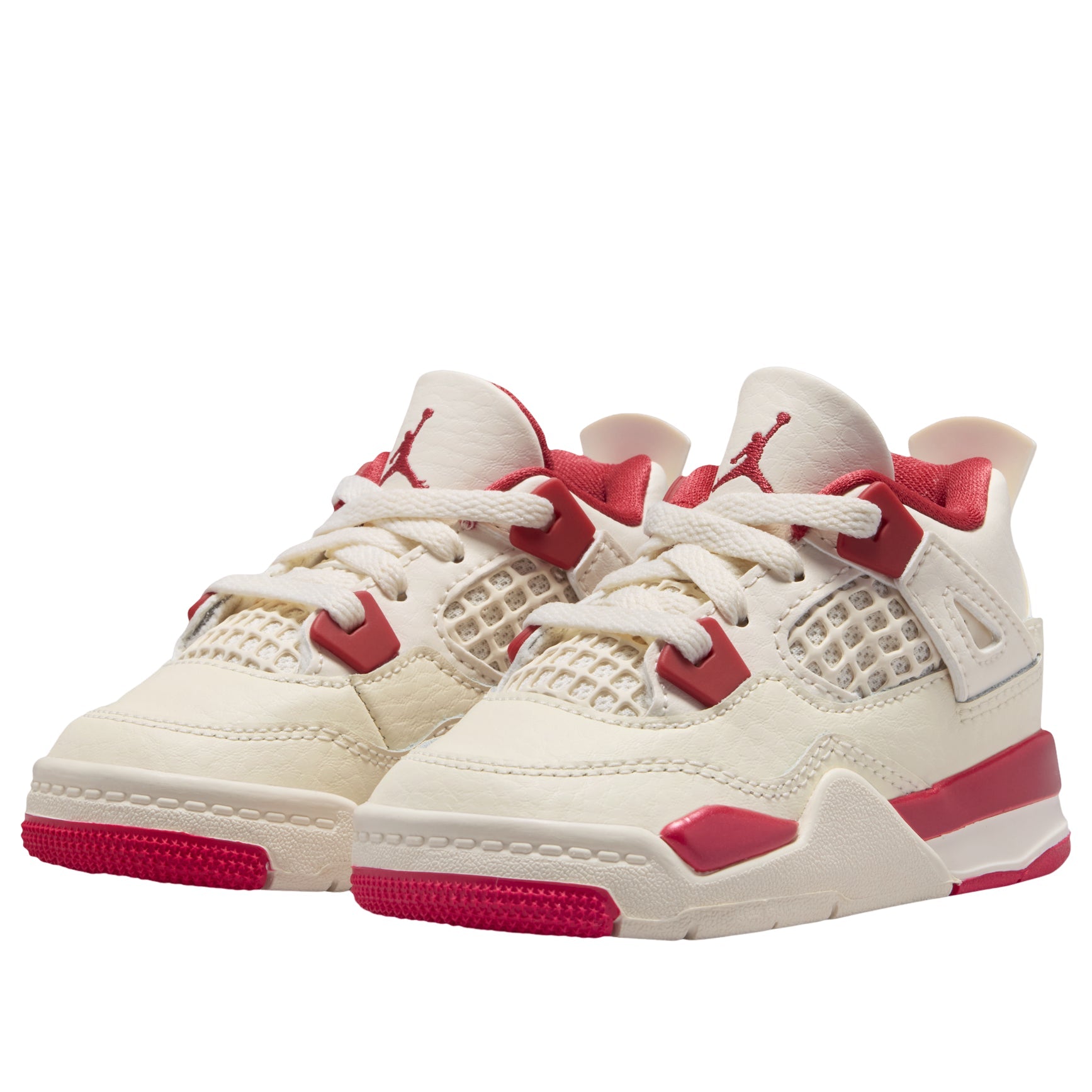 (TD) Air Jordan 4 'Pale Ivory Tough Red' HV4384-108