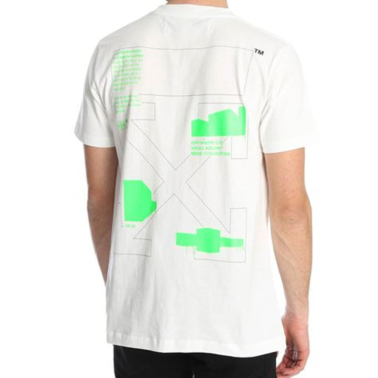 Off-White Fluorescence Alphabet Printing Short Sleeve White OMAA027R201850060145