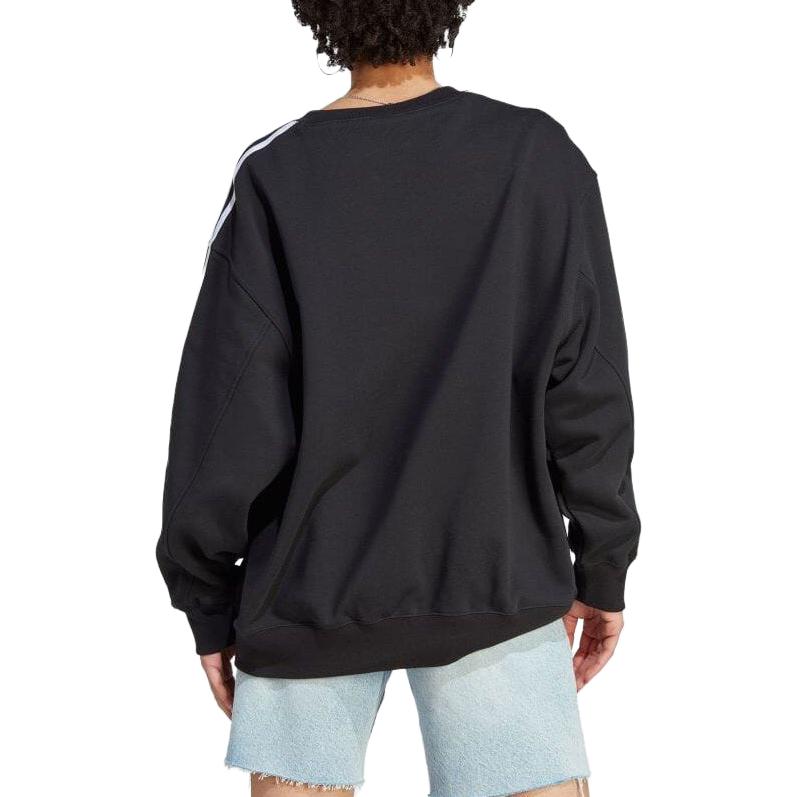(WMNS) adidas originals Adicolor Classics Oversized Sweatshirt Asia Sizing 'Black' IK6605