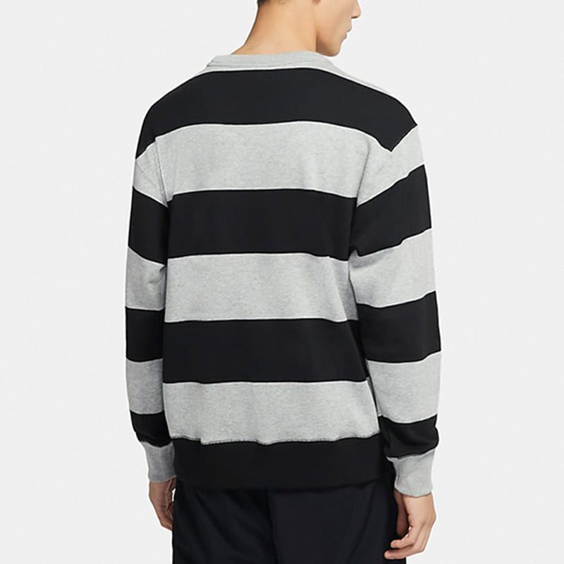 Nike MENS SB Skateboard Striped Skate Sports Crew-neck Grey Gray CV4310-063