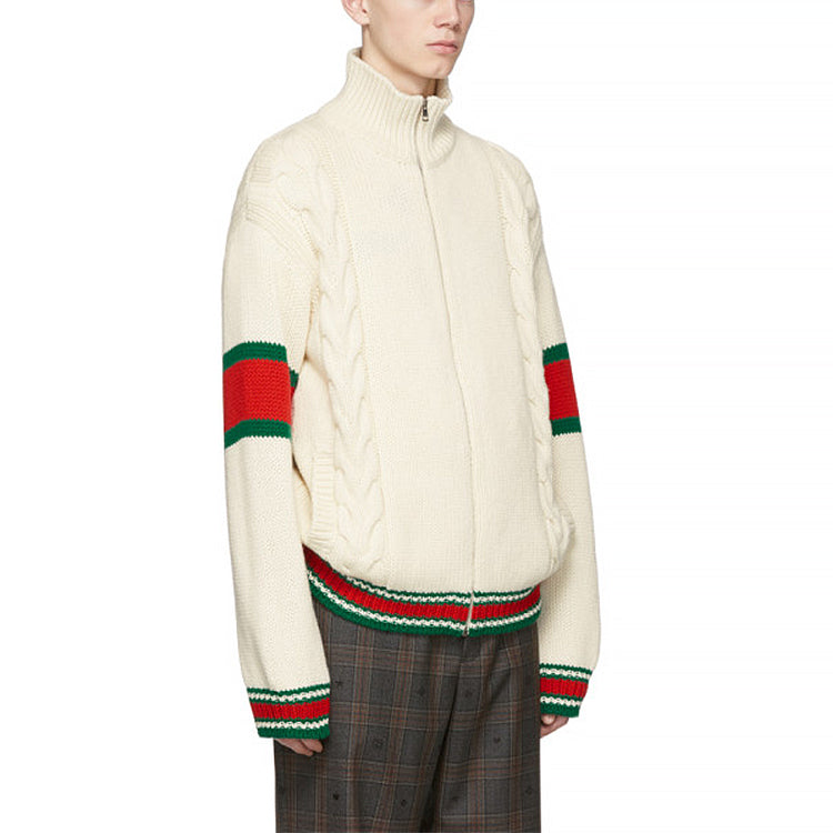 Gucci Twisted Bomber Jacket For Men Beige 599311-XKA32-9133