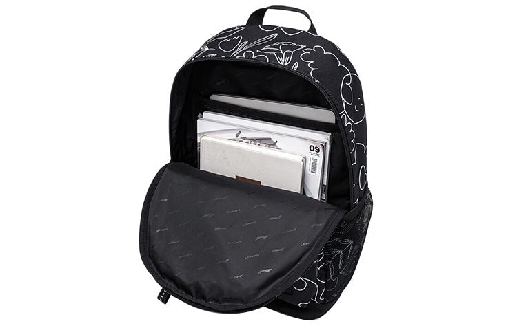 Li-Ning Allover Print Sportstyle Backpack 'Black' ABST155-1