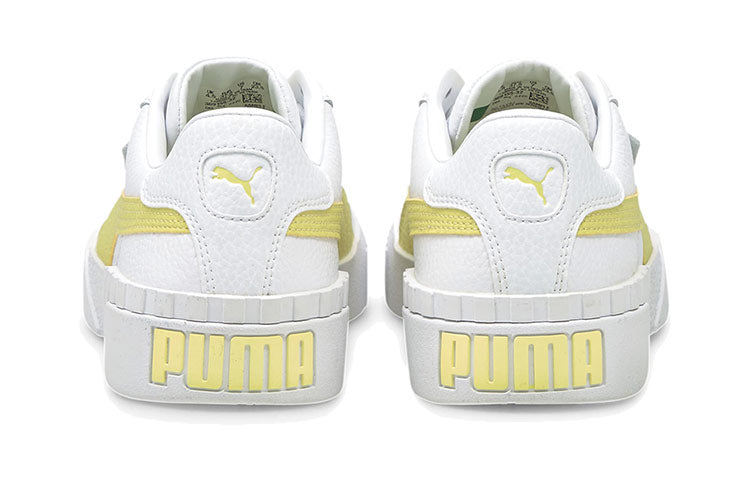 (WMNS) PUMA Cali Casual Sneakers White/Yellow 369155-32