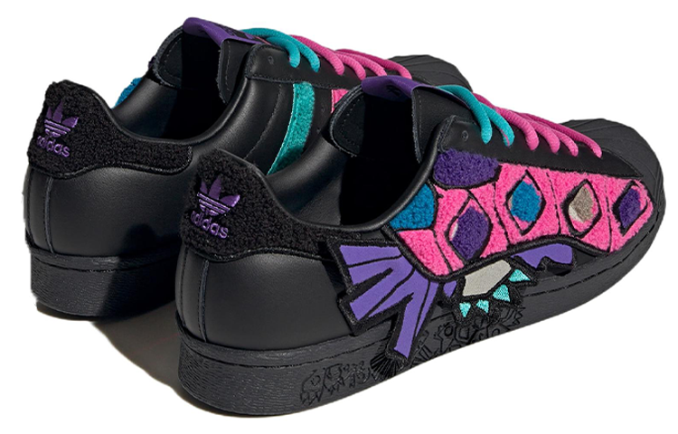 adidas originals Superstar 80s x Han Meilin 'Black Purple Pink' ID4381