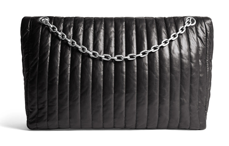 (WMNS) Balenciaga Monaco Large Chain Bag Quilted 'Black' 7659332AASE1000