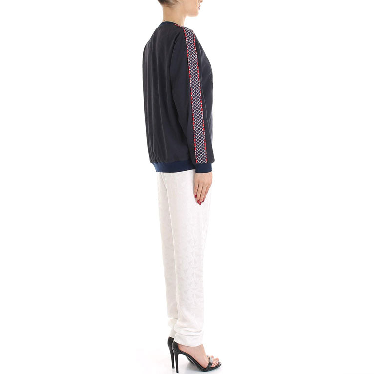 (WMNS) KENZO Tiger Alphabet Printing Pattern Long Sleeves Round Neck Hoodie Dark Blue FA52TO0105AC-77
