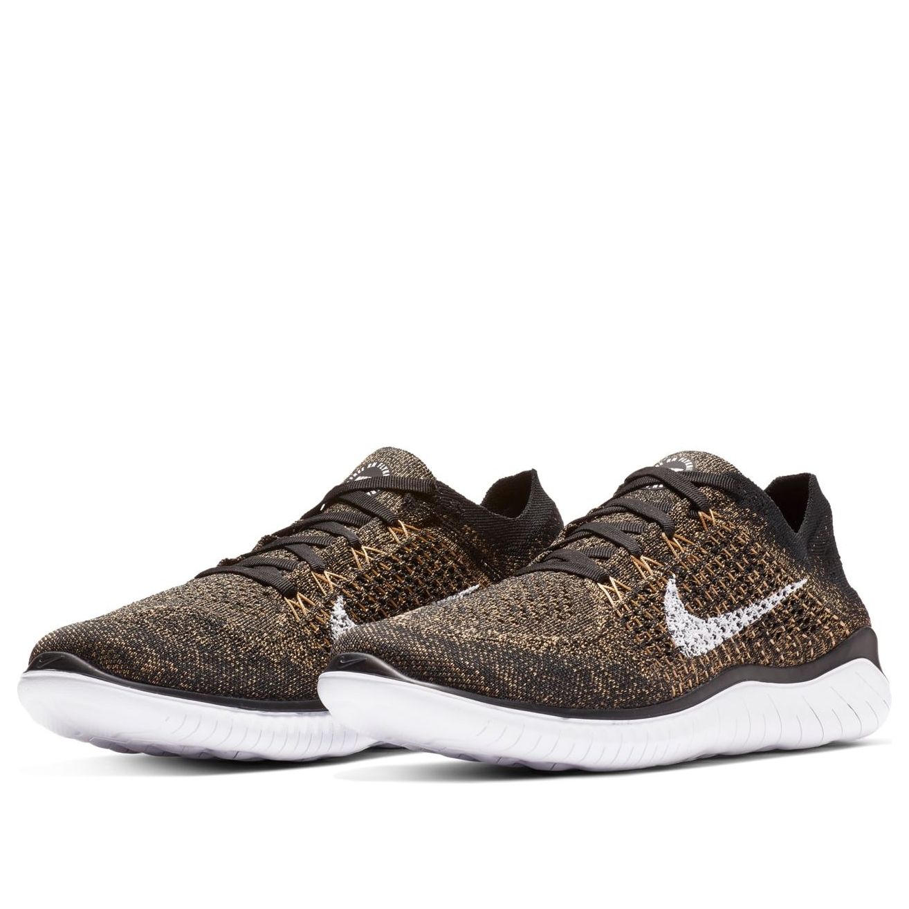 Nike Free RN Flyknit 2018 'Black Club Gold' 942838-005