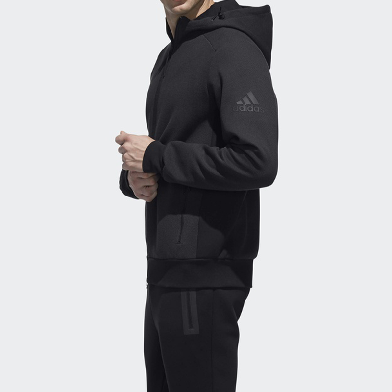 adidas Htt Double Knit Hooded Jacket Black DW4590