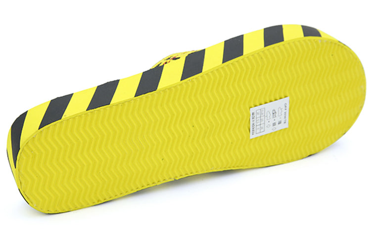 Off-White Flip Flops 'Graphic Print - Yellow' OMIA131F20MAT0011810