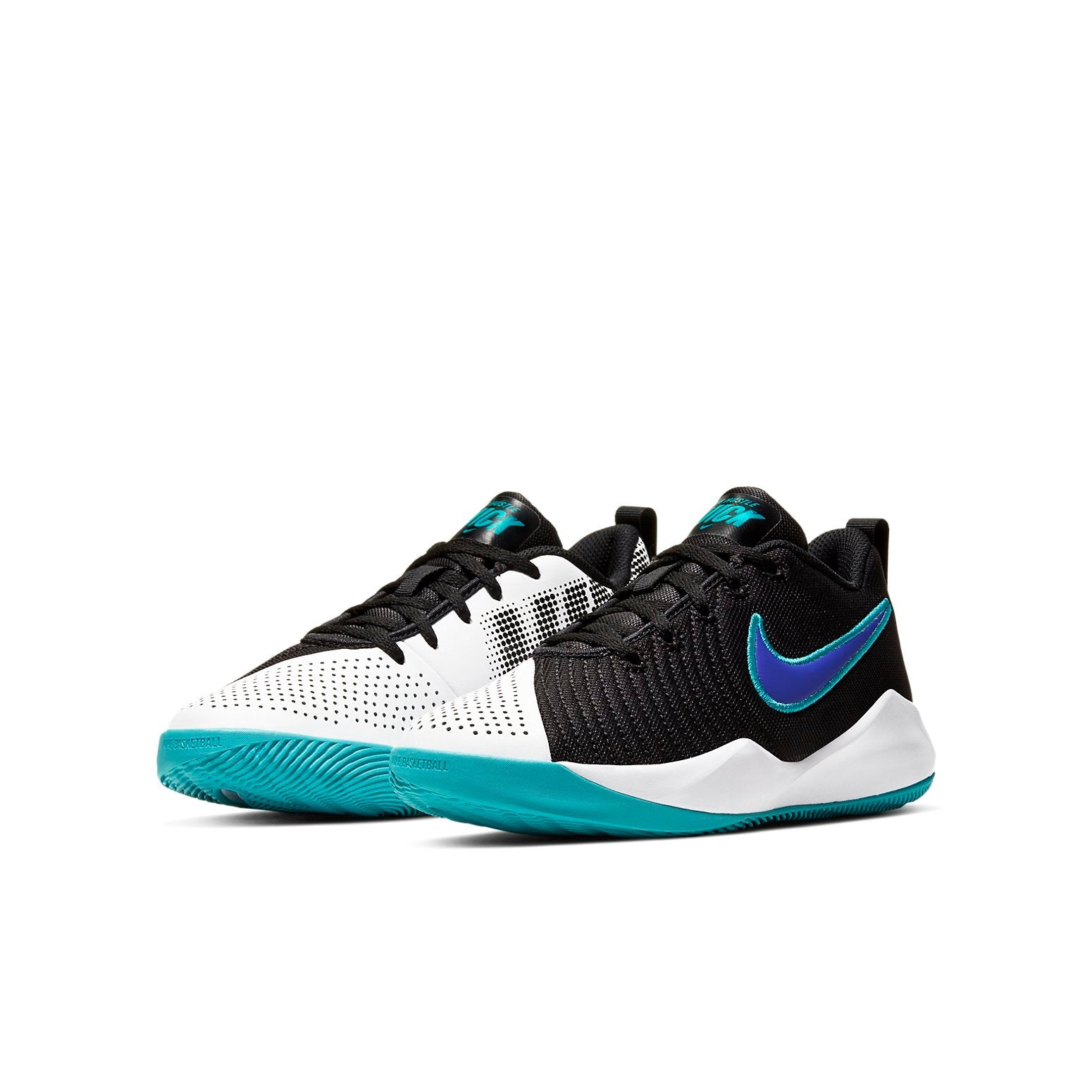 (GS) Nike Team Hustle Quick 2 Black/White/Blue AT5298-009