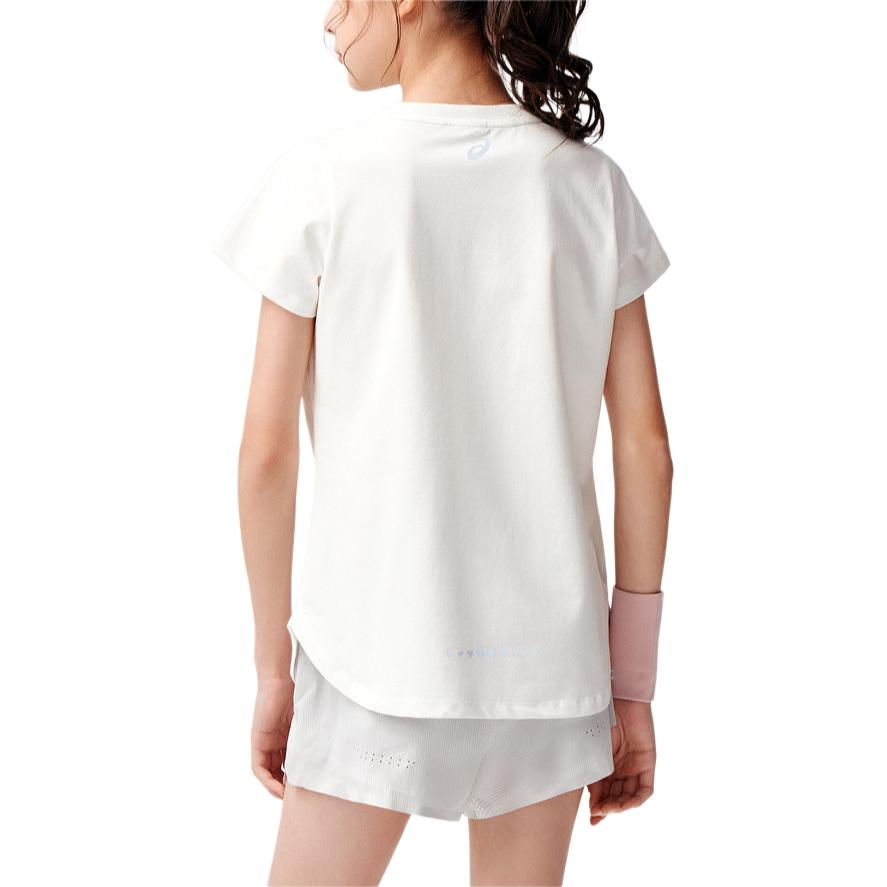 (GS) ASICS Logo T-Shirt 'White Pink' 332241174027-10