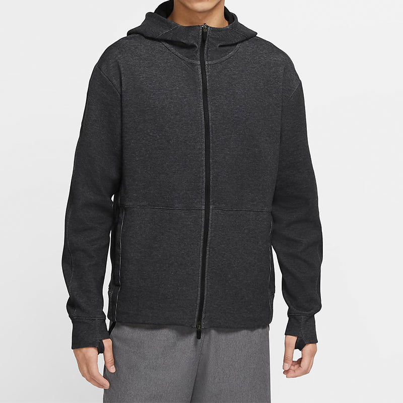 Nike Yoga Full Cardigan Training Hooded Jacket Men's Black CU6261-010