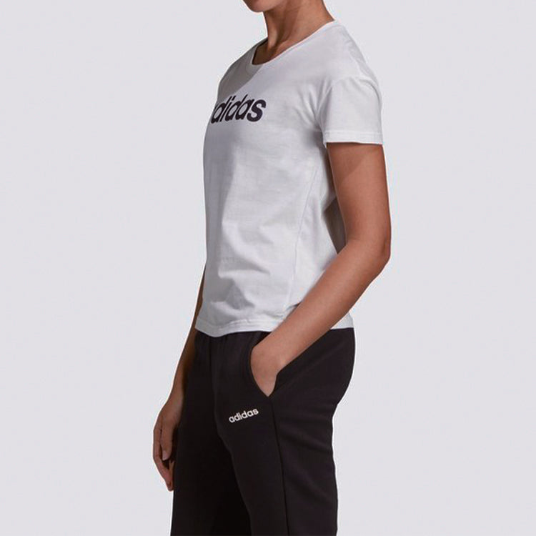 (WMNS) adidas Sports Stylish Casual Round Neck Short Sleeve White EI4579