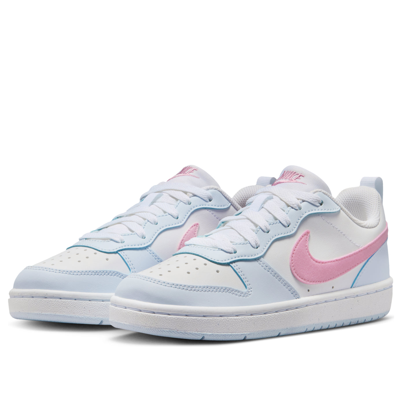 (GS) Nike Court Borough Low Essential+ 'White Rising Pink' IQ2725-101