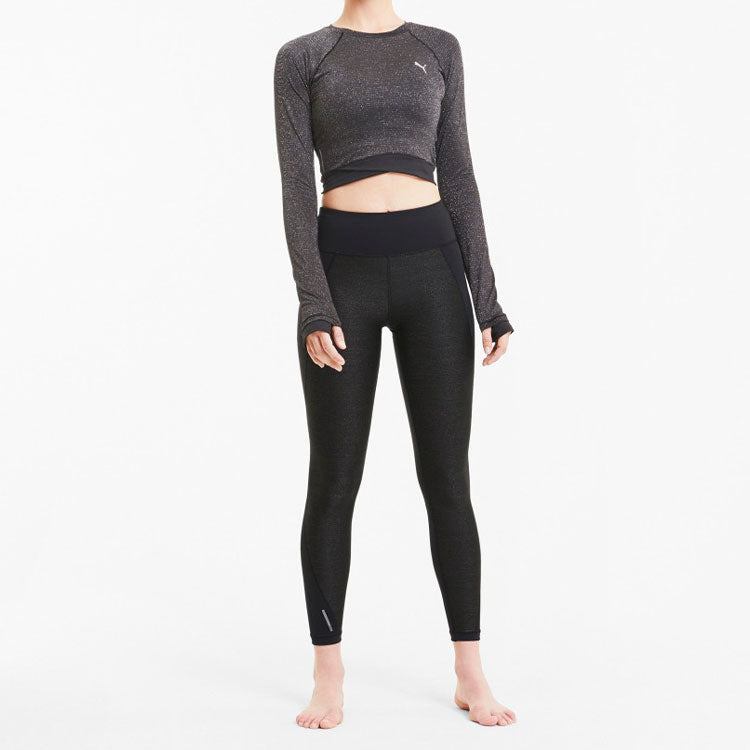(WMNS) PUMA STUDIO METALLIC 7/8 Leggings 'Black' 519578-01