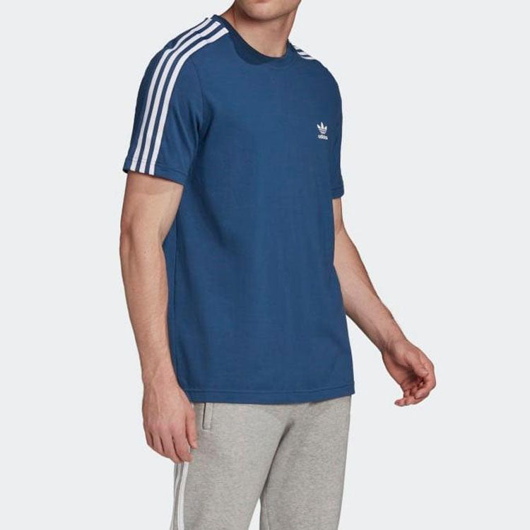 adidas originals Tech Tee logo Printing Short Sleeve Blue FM3798