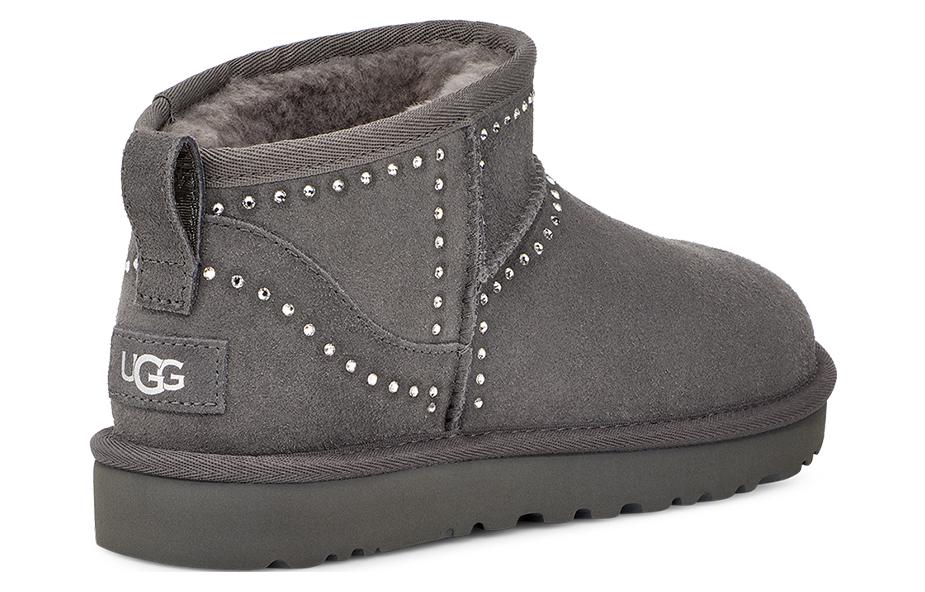 (WMNS) UGG Classic Ultra Mini Bling 'Dark Grey' 1119871-CHRC