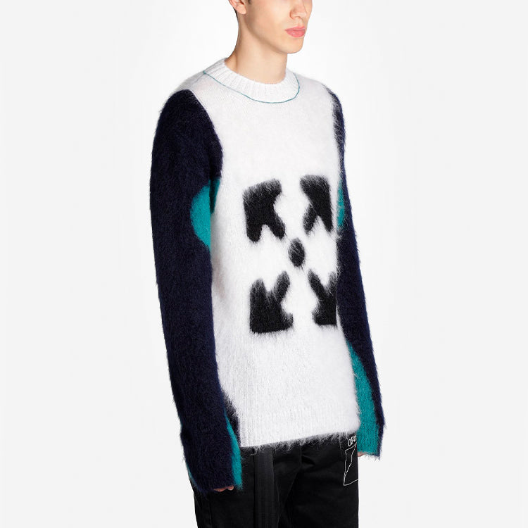 Off-White Black/White Arrow Sweater Men's White OMHE036R20B020190110