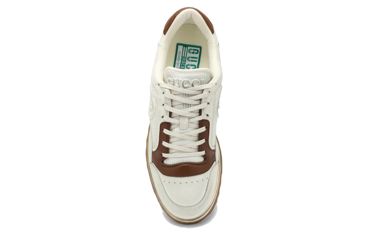 Gucci MAC80 Sneaker 'Off White Brown' 741656-AAB79-9155