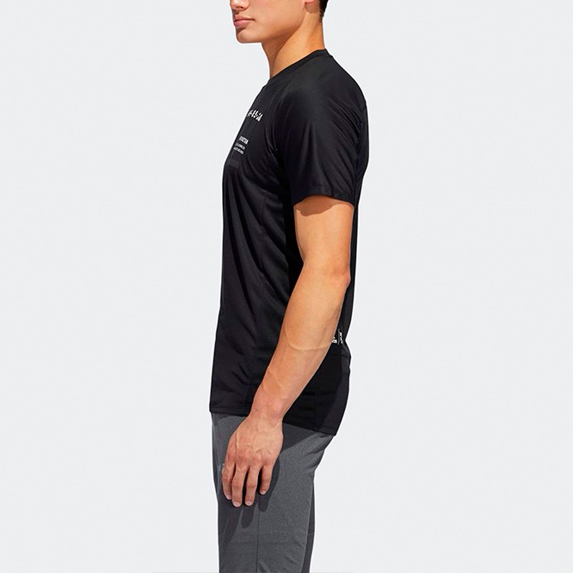 adidas Outdoor Sports Printing Round Neck Short Sleeve Black FI2422