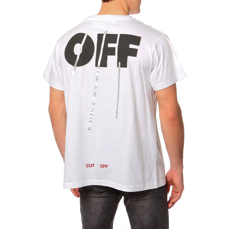 Off-White Minimalistic Back Alphabet Logo Short Sleeve Version White OMAA002F161850520188