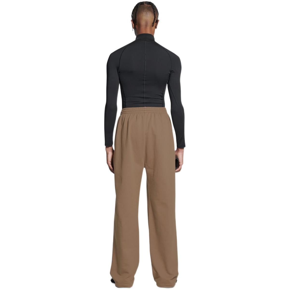 Balenciaga Embroidered Logo Cotton Jogging Pants 'Brown' 674594TMVF57761