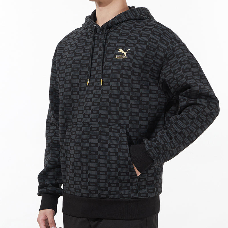 PUMA Luxe Aop Full Print Logo Knit Black 534409-01