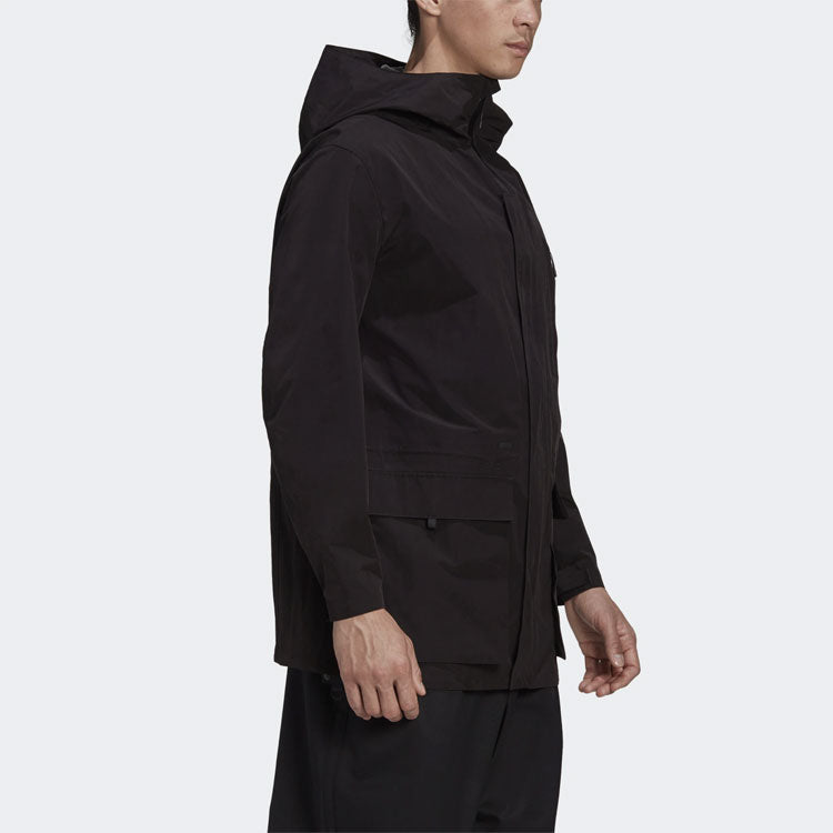 Men's Y-3 Casual hooded Windproof Jacket Black GK4569