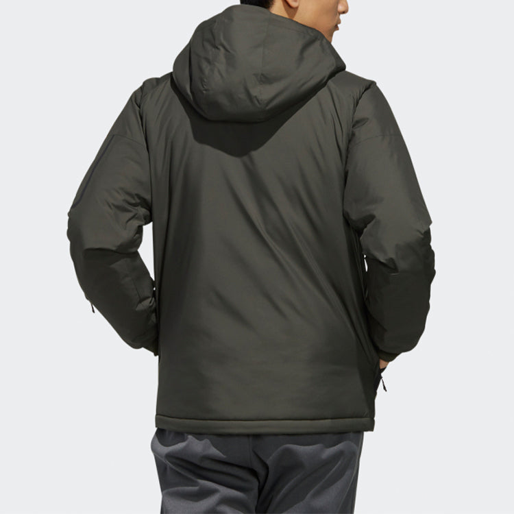 adidas Xplr Ins Jacket Outdoor Sports waterproof Hooded Jacket Brown FJ9253