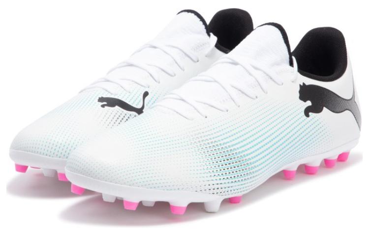 PUMA Future 7 Play MG Cleats 'White Blue Pink' 107725-01