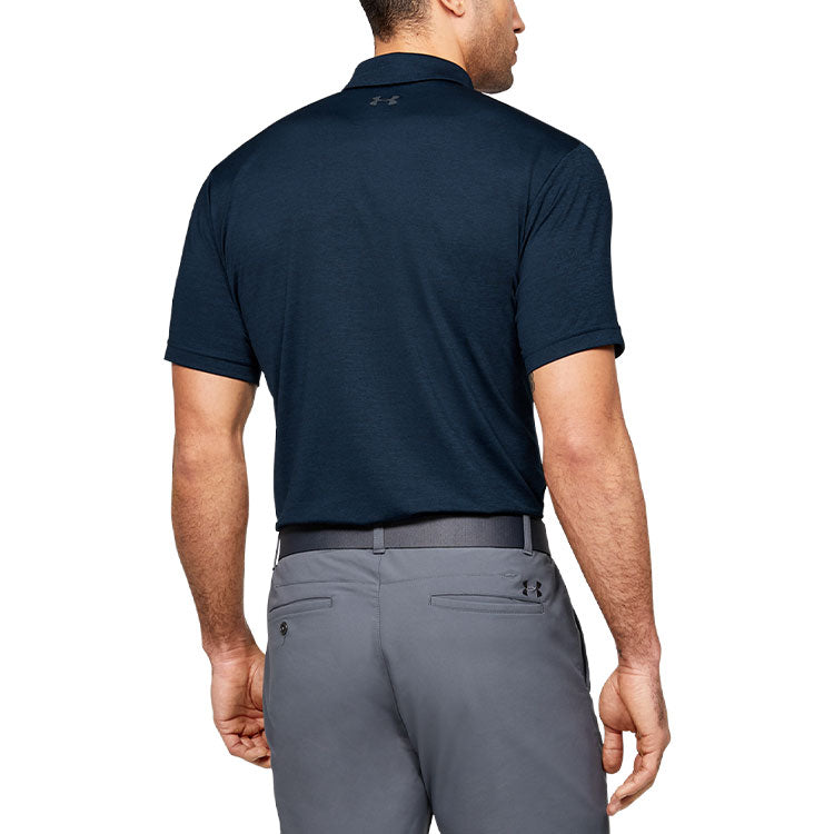Men's Under Armour Playoff Golf Sports Thin and light Breathable Loose Short Sleeve Polo Shirt Navy Blue 1351131-408
