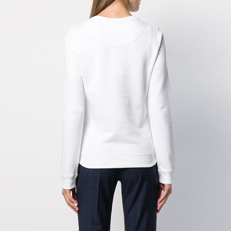 (WMNS) KENZO Embroidery Pure Cotton Swea White F962SW7134X4-01