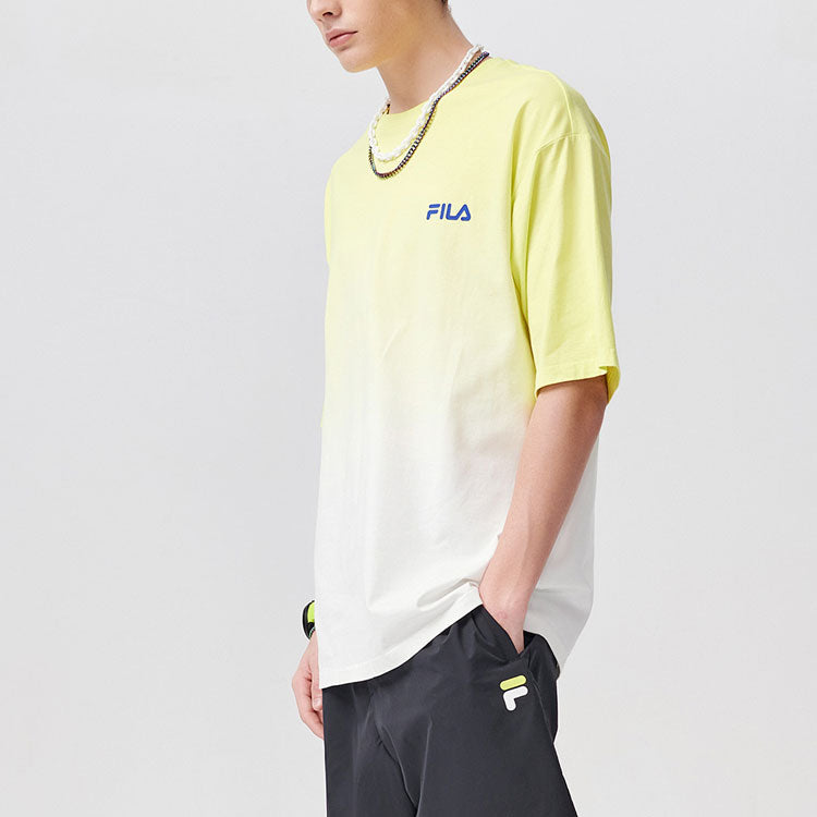 FILA FUSION Gradient Sports Loose Short Sleeve Yellow T11M122106F-YE