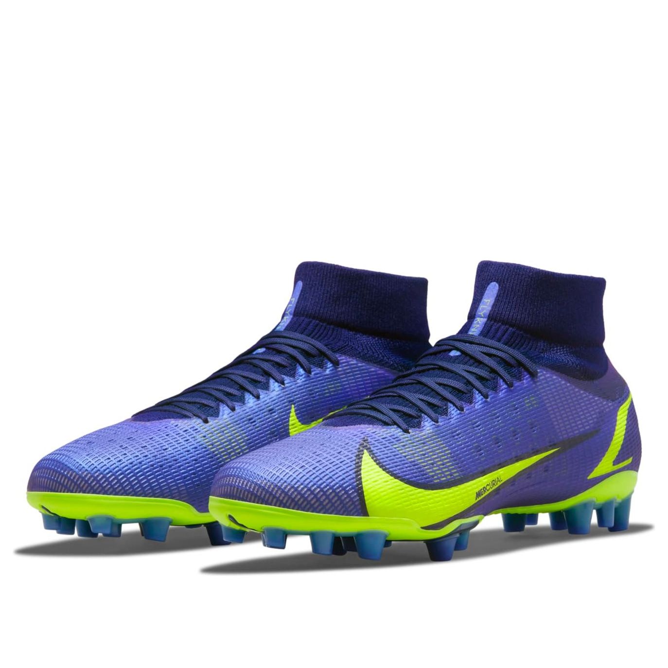 Nike Mercurial Superfly 8 Pro AG Low-Top Soccer Shoes 'Blue Neon Green' CV1130-574
