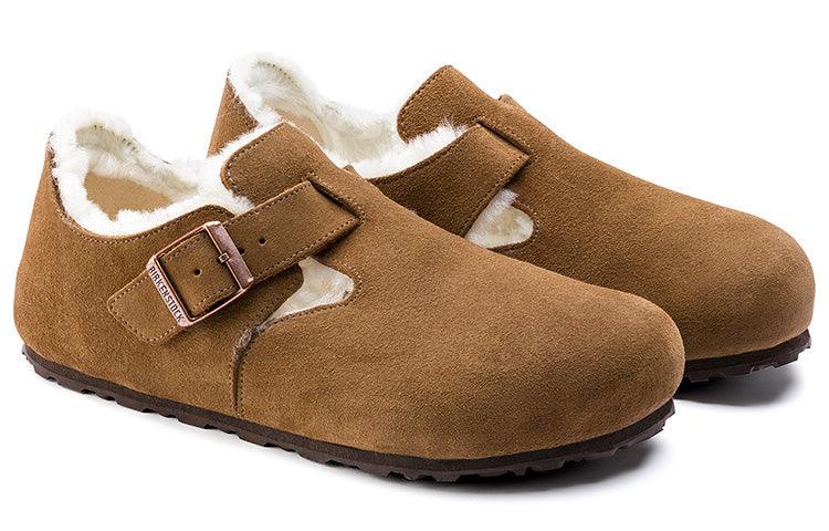 Birkenstock London Shearling Suede Leather 'Shearling Tea'' 1014962