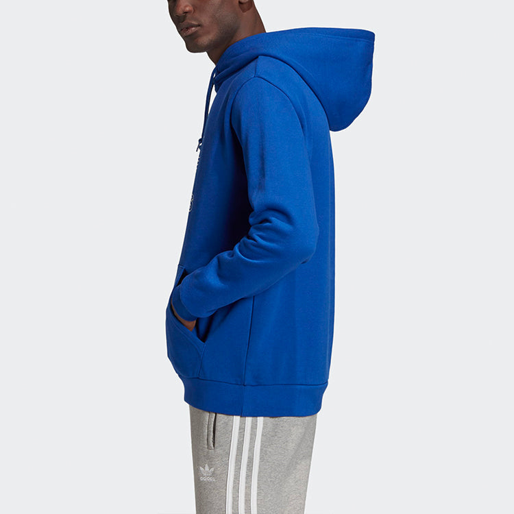adidas originals Outline Trefoil logo Printing Sports Pullover Blue GF4101