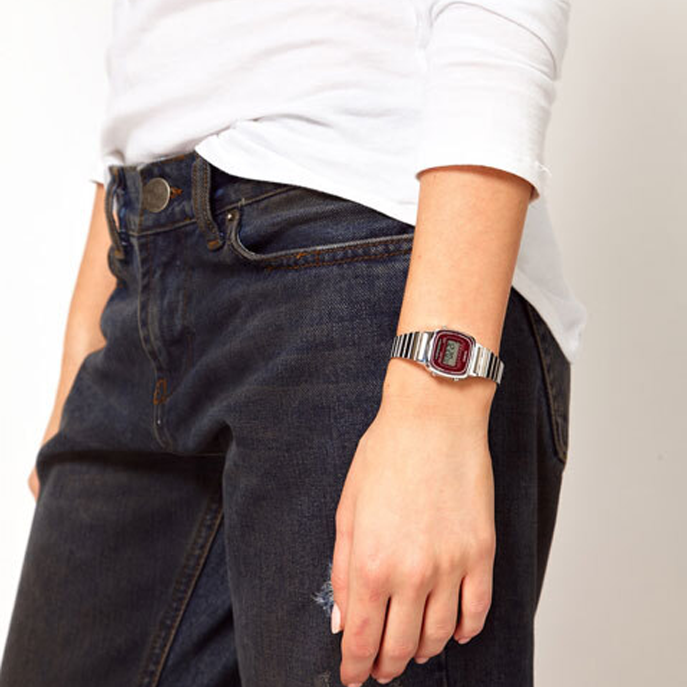 CASIO Waterproof Mens Wine Red Digital LA670WA-4