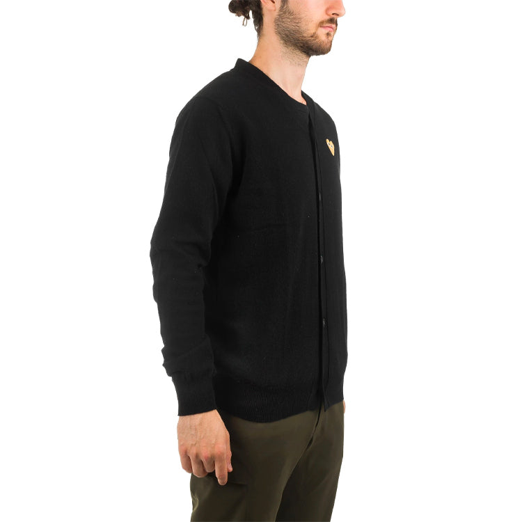 COMME des GARCONS PLAY Cardigan Gold Emblem 'Black' AZ-N050-051-1
