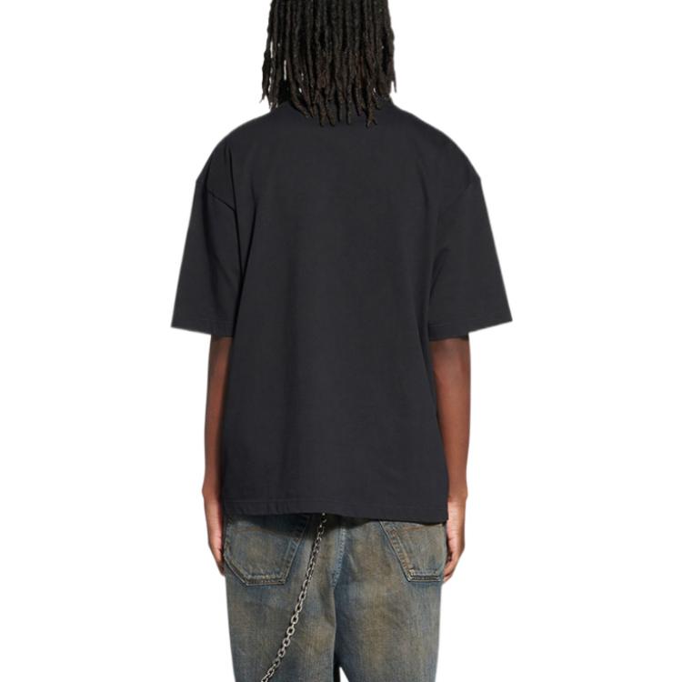 Balenciaga Qixi Crest T-Shirt Medium Fit 'Black' 612966TMVL41075