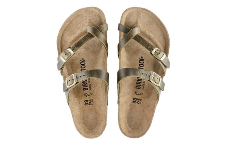 (WMNS) Birkenstock Mayari Oiled Leather Narrow Fit 'Olive' 1023350