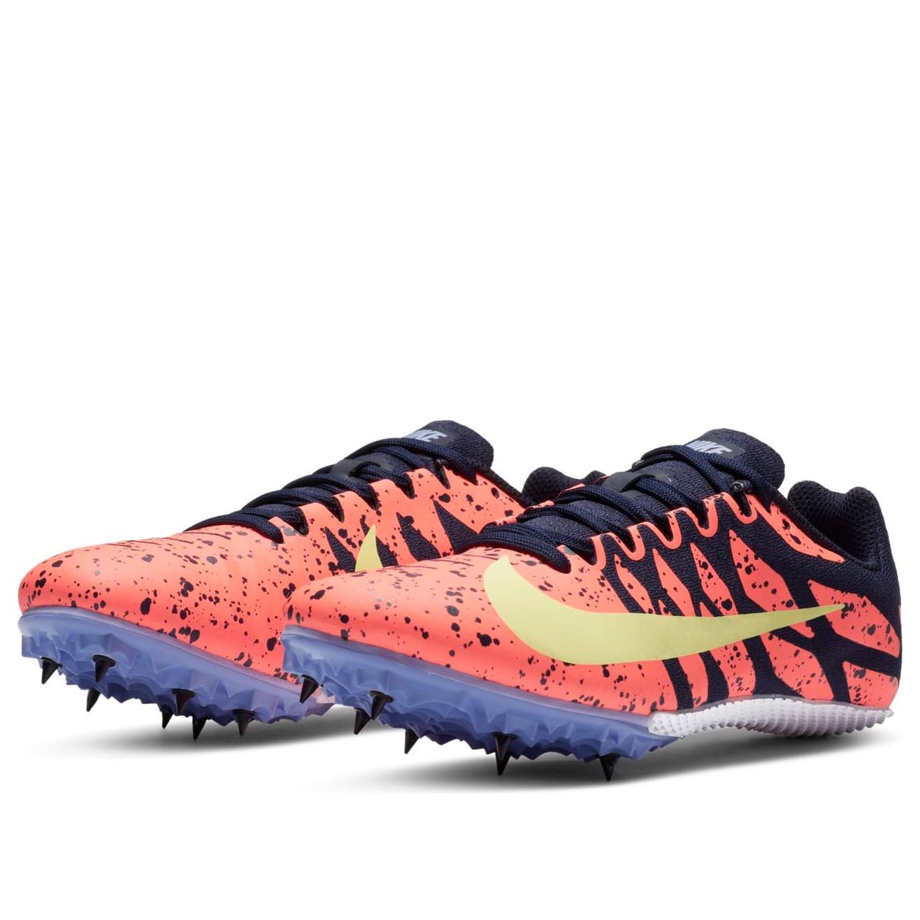 (WMNS) Nike Air Zoom Rival S 9 Spikes 'Paint Splatter Bright Mango Zitron' 907565-801