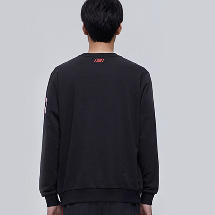 Men's Skechers Alphabet Printing Knit Pullover Black L319M036-0018S