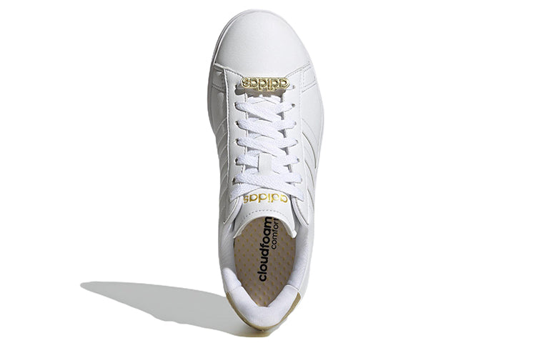 (WMNS) adidas Grand Court Cloudfoam 'White Gold Metallic' GW7114