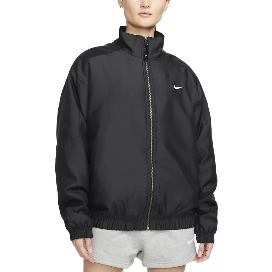 Nike Solid Color Logo Stand Collar Jacket Asia Sizing 'Black' DN1267-011